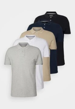 Pier One 5 Pack - Poloshirt - Black/Blue/Beige -Chic Verkoop 1508a6a79962429e9c36e47aa305965a