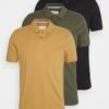Pier One 3 Pack - Poloshirt - Camel/Khaki/Black -Chic Verkoop 16db92ea73b9462093a7b59928d23834