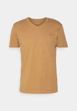 Pier One V Neck Bird Tonal 3 Pack - T-Shirt Basic - Light Brown/White/Dark Blue -Chic Verkoop 239be3f8d5344e18a078136b88ad5384