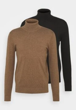 Pier One 2 Pack - Basic Turtleneck - Trui - Black/Mottled Brown -Chic Verkoop 3122488e084f414d9b220d1f3fd8aecc