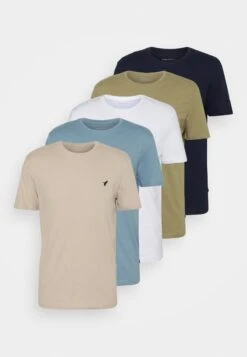 Pier One 5 Pack - T-Shirt Basic - Beige/White/Light Blue -Chic Verkoop 66878d61f9284197b4395faece75418c