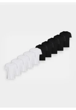 Pier One 10 Pack - T-Shirt Basic - White/Black -Chic Verkoop a47858ffbc3a4fd8908751110de7e4fb
