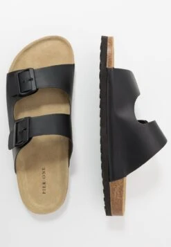 Pier One Unisex - Pantoffels - Black -Chic Verkoop a98de5f417bd4f57b176937b18a12ab7