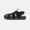 Pier One Leather - Outdoorsandalen - Black -Chic Verkoop d8ea1f69a05246c6b6efa7fde8b22d3e