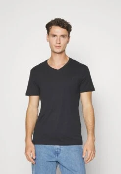 Pier One V Neck Bird Tonal 3 Pack - T-Shirt Basic - Light Brown/White/Dark Blue -Chic Verkoop e08d0778ecd941aa94fa4e322df34f7c